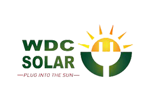 A logo of wdc solar, an electric company.
