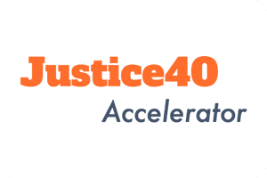 A logo for justice 4 0 accelerator