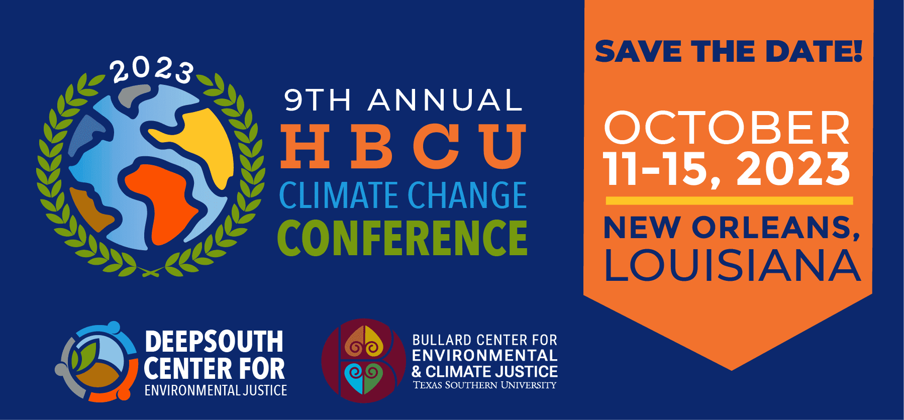 A banner that says 9 th annual hbcu climate change conference.
