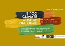A poster for the bipoc climate justice dialogue.